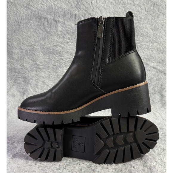 Blondo Damaris Ankle Boot Women's Lug Sole Booties Black Leather Waterproof 8.5 - Picture 7 of 7